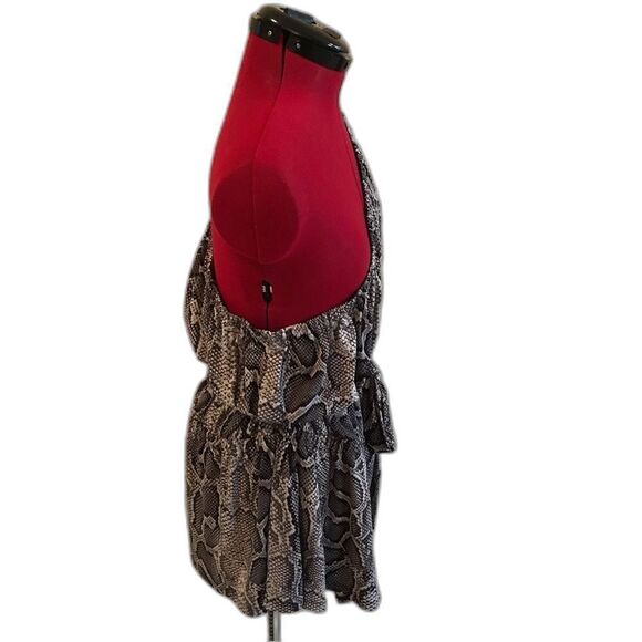 Michael Michael Kors Plus Size 1X & 2X One Shoulder Belted Python Tunic NWT - Picture 6 of 16